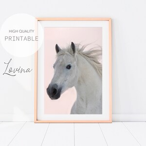 Printable Horse Print, Pastel Horse Poster, Horse Portrait, Horse Photography, Horse Photo Print, Horse Print Poster, Horse Digital Download