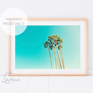 Impressão de palmeira da Califórnia, fotografia de palmeira, fotografia de praia, impressão de palmeiras, arte de parede de palmeira, foto de palmeira, download instantâneo