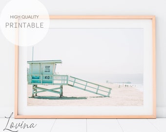 Beach Print, Surf Poster, Coastal Wall Art, Printable Ocean Print, Beach Poster, Surf Print, Coastal Print, Beach Wall Art, Digital Download