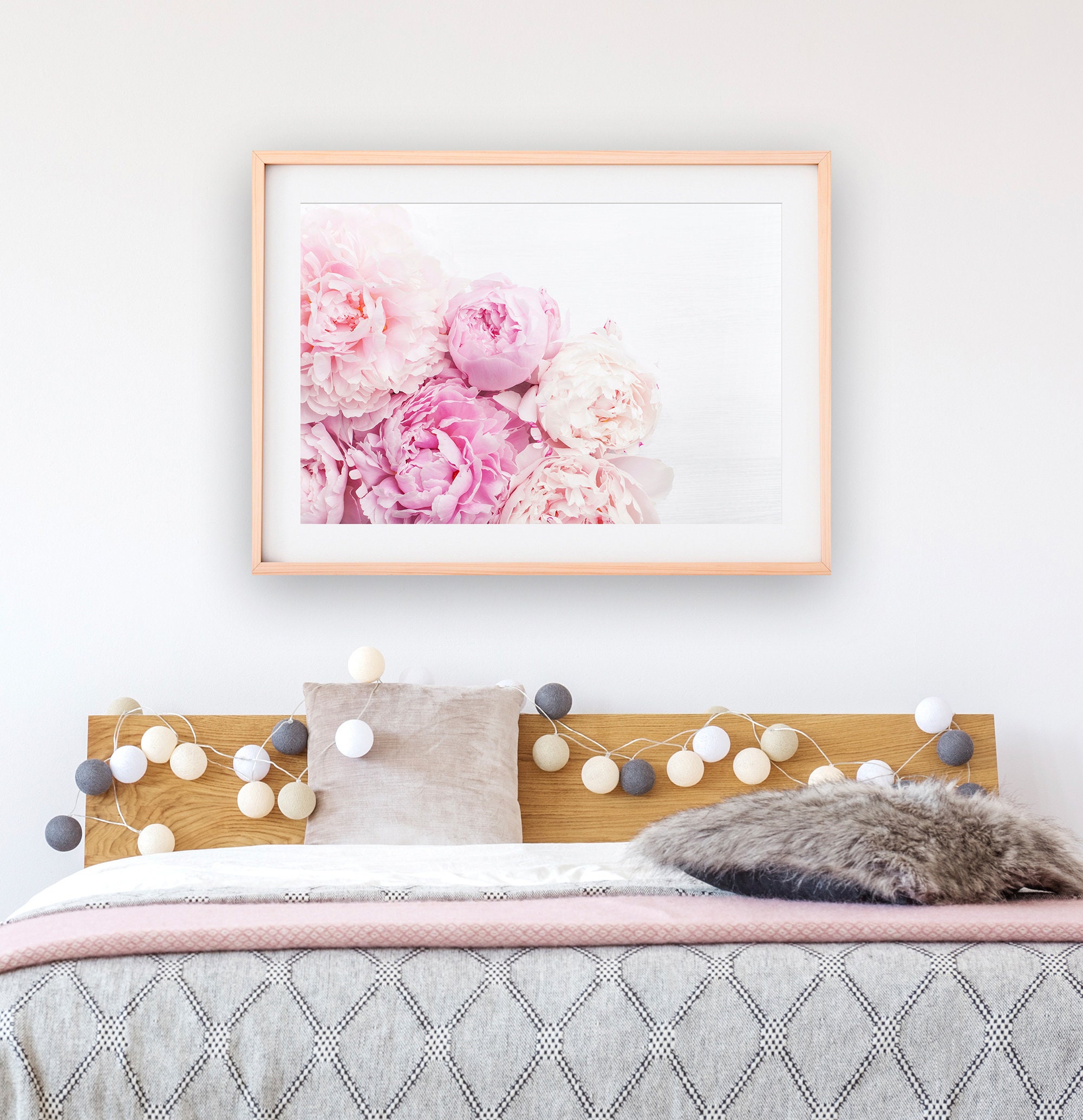 Blush Pink Peonies Poster, Printable Peony Photo Print, Printable ...