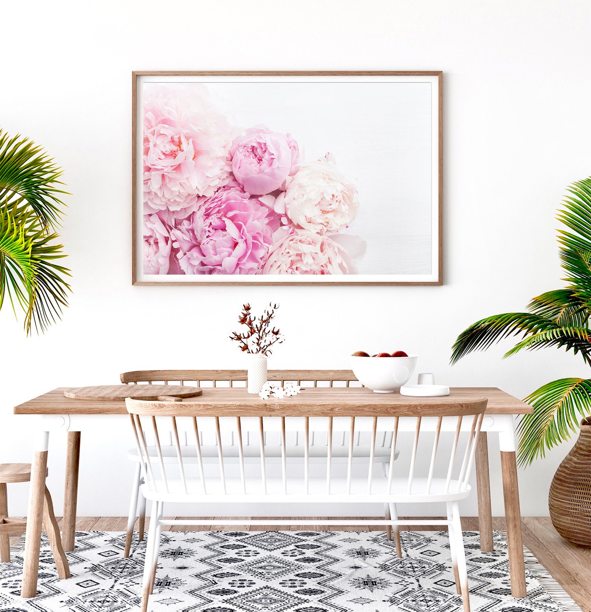 Blush Pink Peonies Poster Printable Peony Photo Print - Etsy