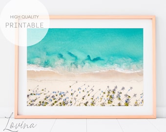 Beach Photography, Aerial Beach Print, DIGITAL DOWNLOAD, Hawaii Ocean Print, Aerial Ocean Wave Print, Hawaii Beach Print, Aerial Ocean Photo