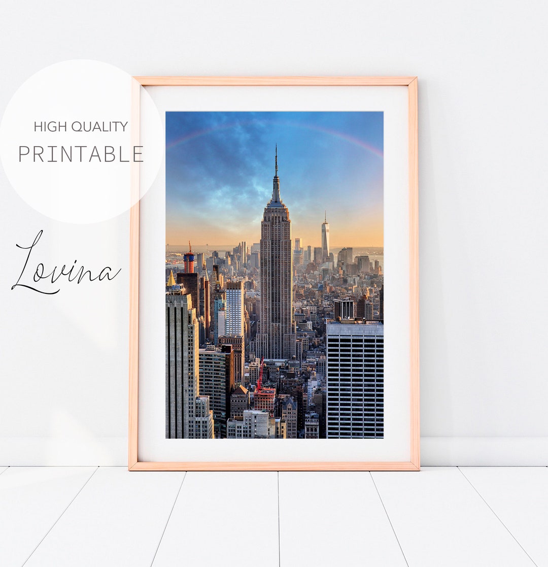 Empire State Building Poster, NYC Skyline Poster, New York City Skyline ...