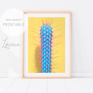 Moderne Kaktus Kunst, Digitaler Sukkulenten Druck, Kaktus Digitaldruck, Kakteen Fotografie, mexikanische Wandkunst, großes Kaktus Poster, Digitaler Download