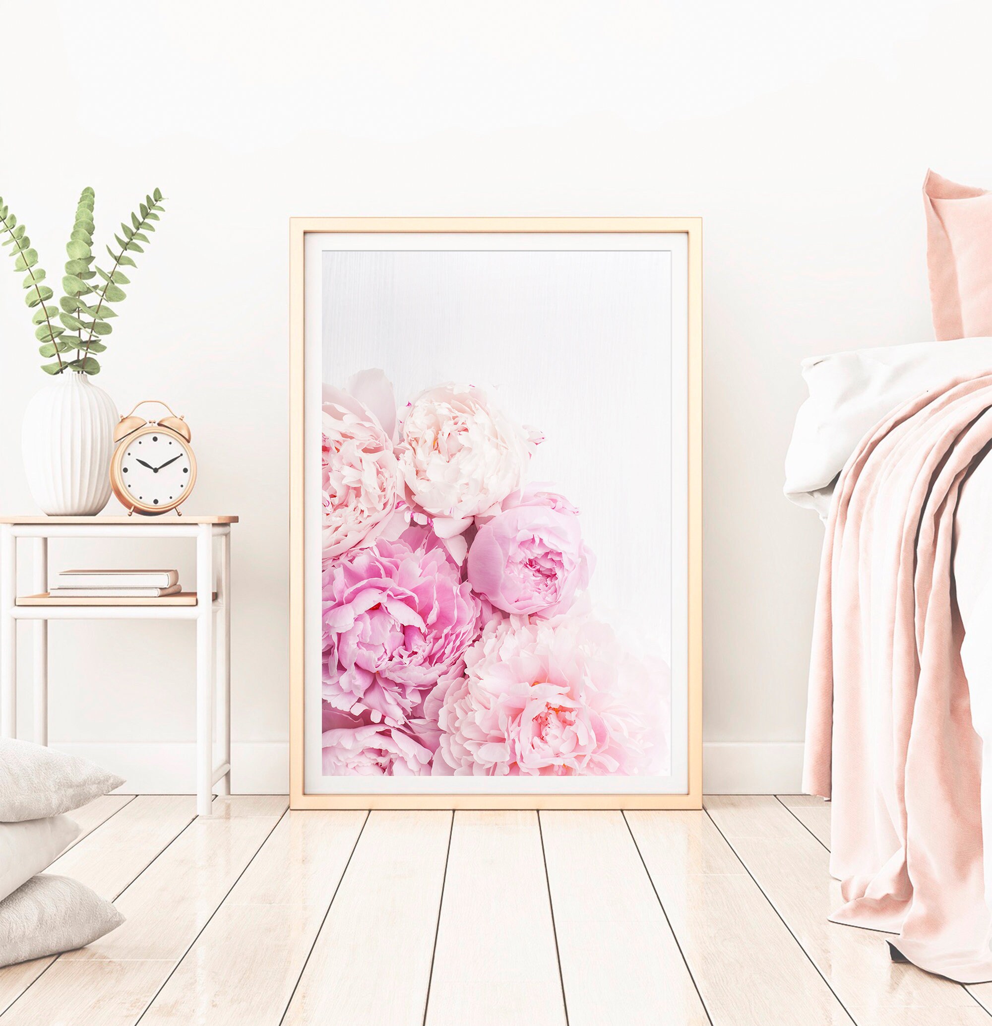 Pink Peony Print Floral Wall Art Flower Print Pink Peonies | Etsy
