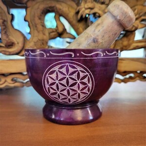 Flower of Life Mortar and Pestle