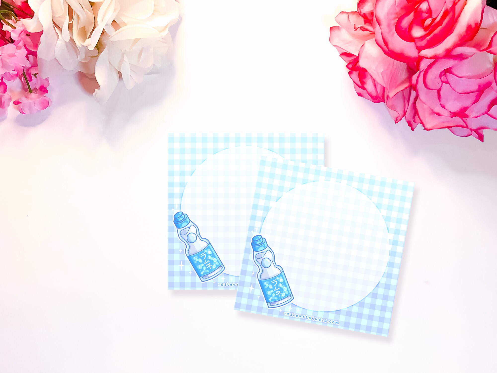 Blocs de notas originales Ramune ~ Notas adhesivas del planificador de alimentos - Papelería Kawaii Bujo - Lindos blocs de notas japoneses para bebidas - Rosie Art Studio