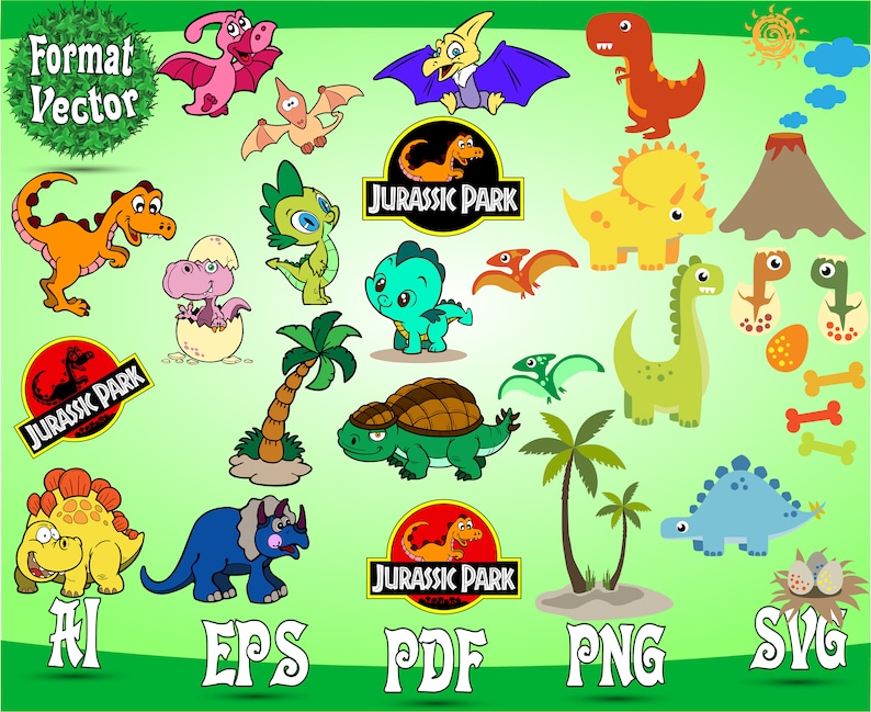 Download Dinosaur SVG Bundle Birthday Pack Jurassic T-Rex Roar Dino | Etsy