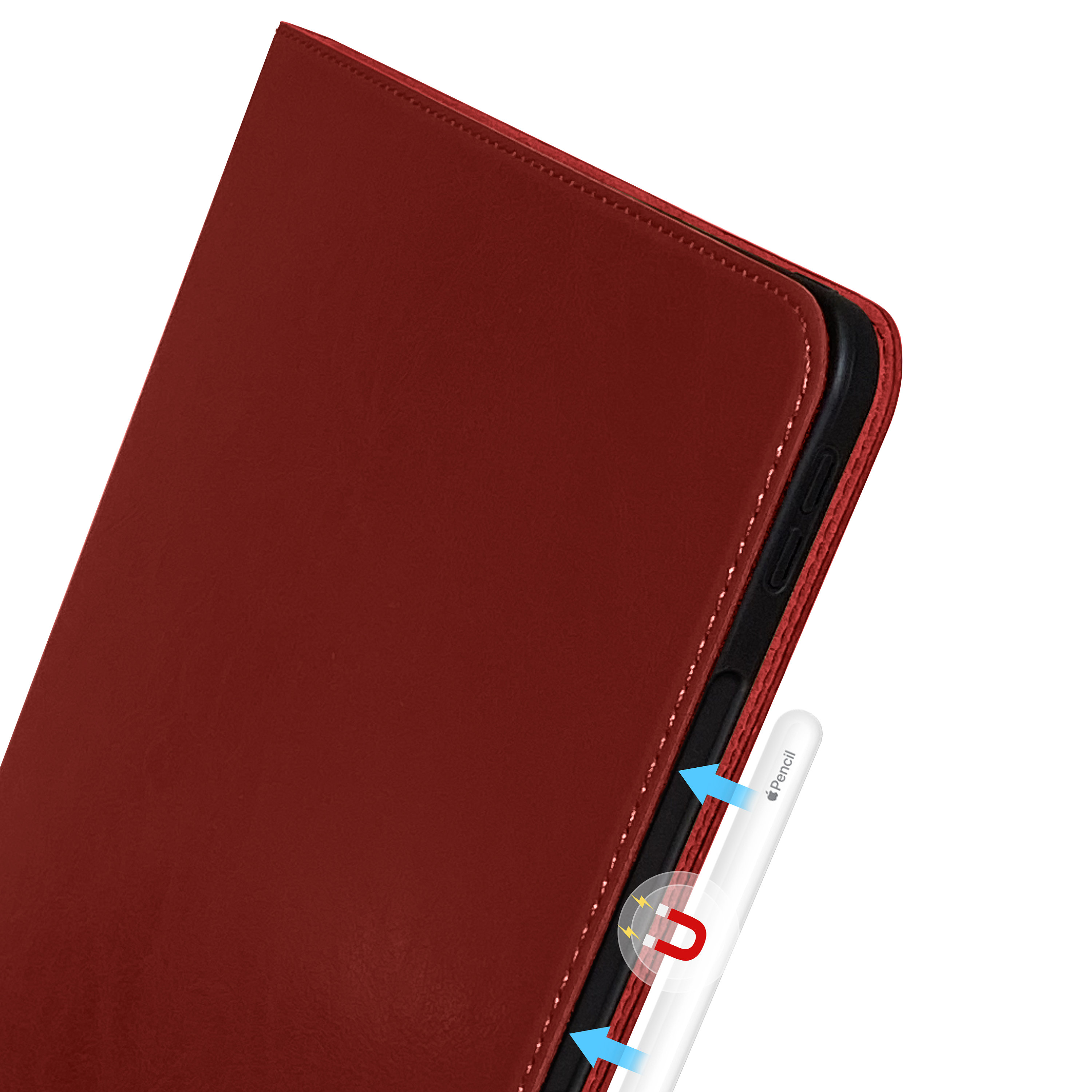 IPad Pro 11インチケース - 第2世代 - 2020年モデル - レッド本牛革