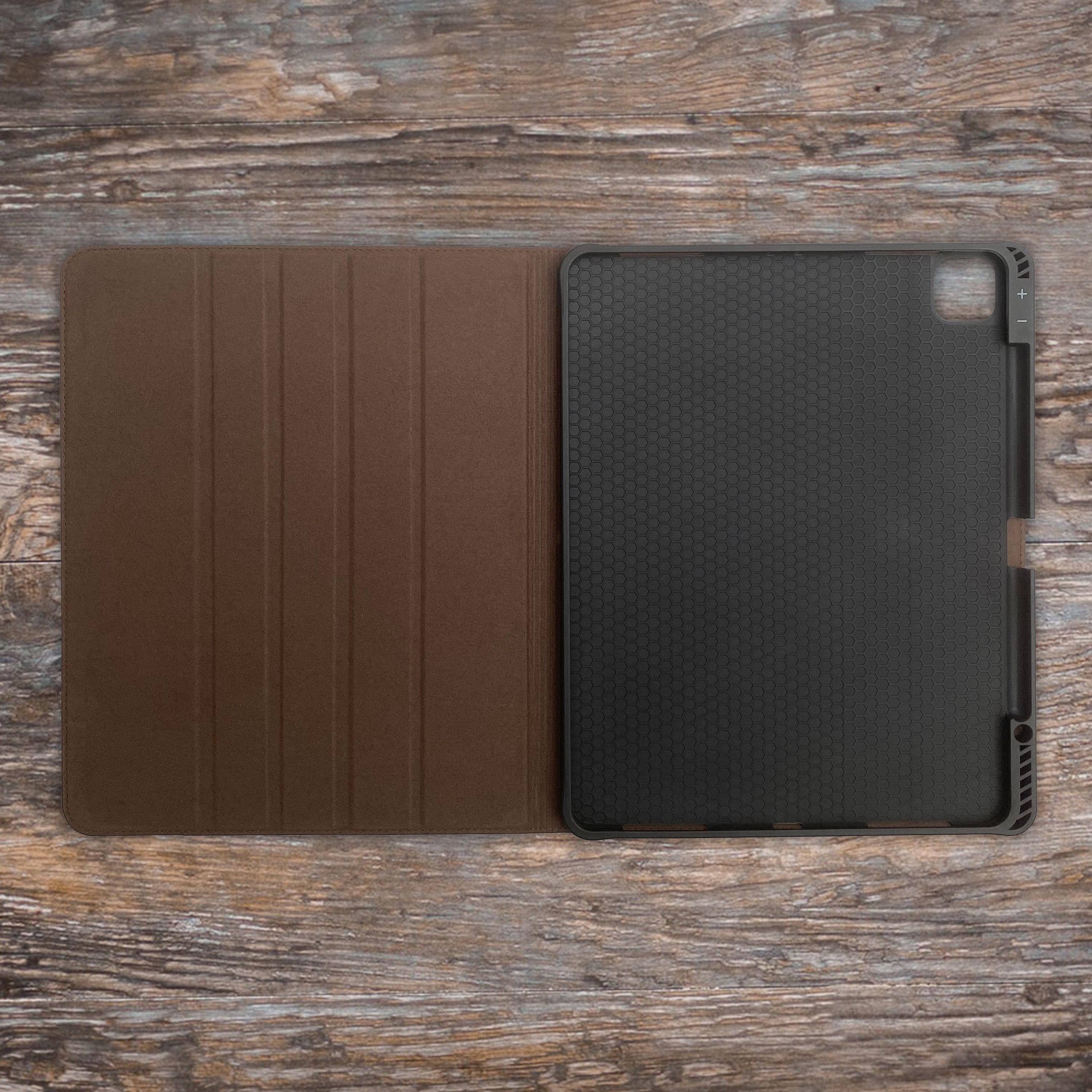iPad 2 3 e 4 (pelle di mucca marrone) custodia in vera pelle