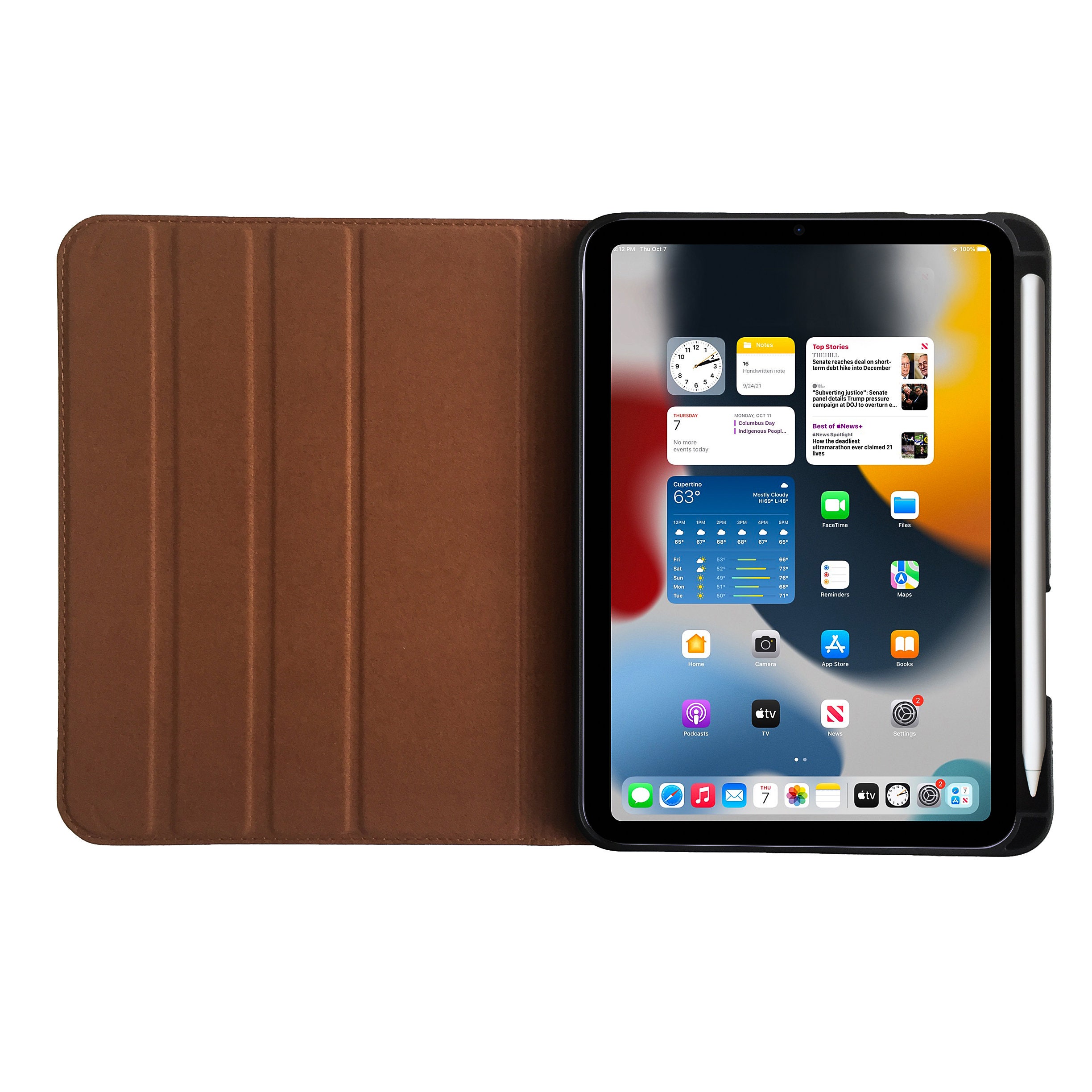 Étui iPad Mini 6 (2021) Simili Cuir Vintage Rivets - Ma Coque
