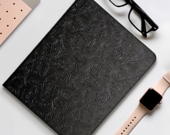 Funda de piel para iPad Pro de 13" (M5) - 8.ª generación - 2025 - Con portalápices - Piel de vacuno auténtica - Función de reposo/activación - Para modelos A3360 y A3361