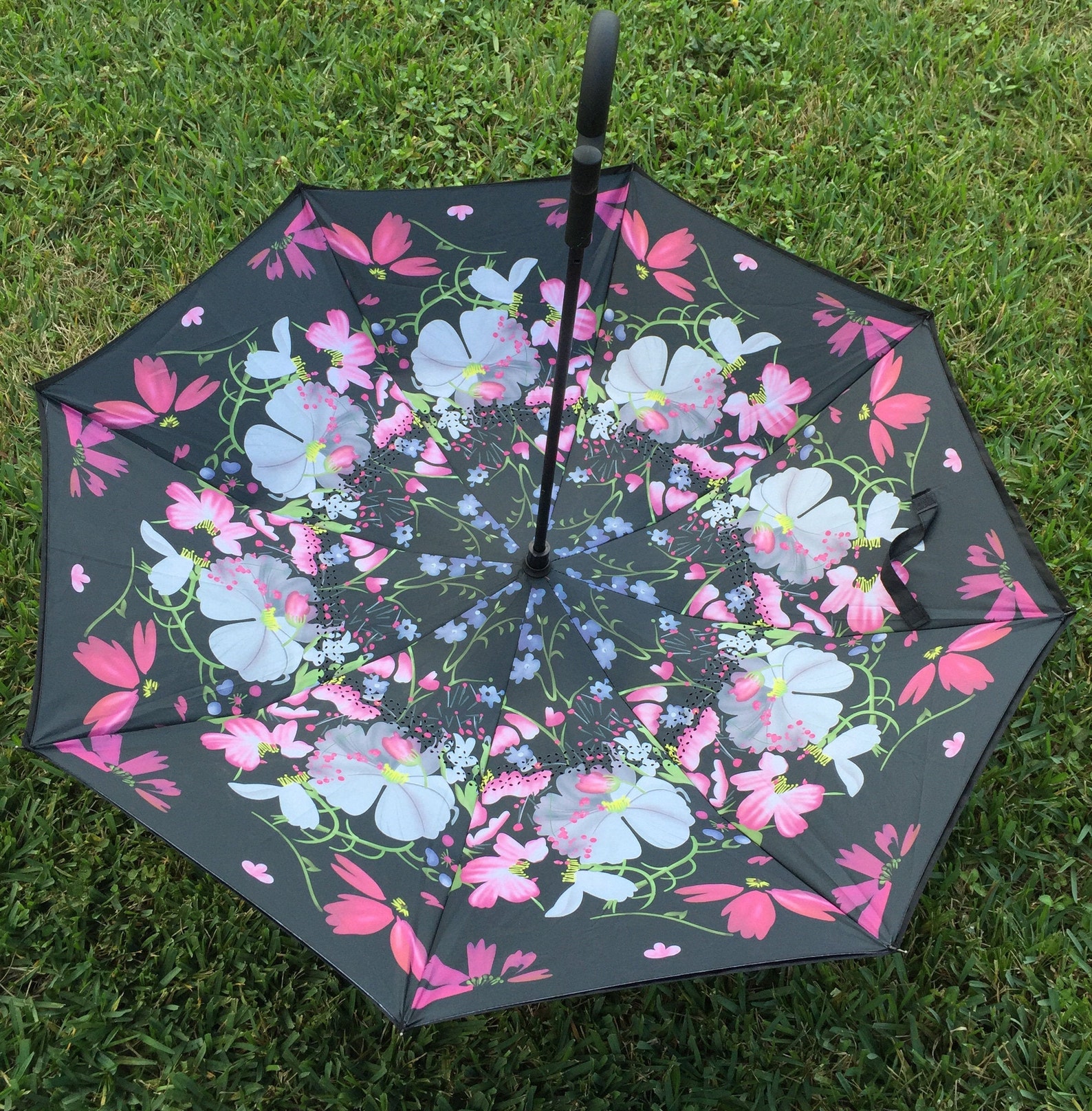 Reverse Opening Umbrella Upside Down Inverted Umbrella Etsy