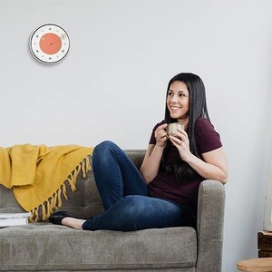 Modern Wall Clock With a Rotating Disc, Glass Cover & Silent, Non ...