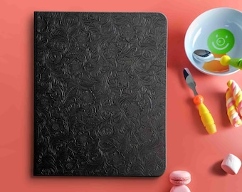 Funda de piel para iPad Pro de 11" (M5) - 6.ª generación - 2025 - Con portalápices - Piel auténtica roja - Función de reposo/activación - Para modelos A3357 y A3358