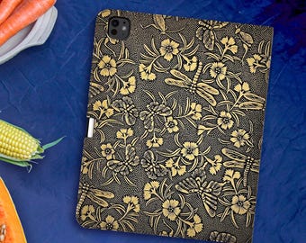 Funda de piel para iPad Pro de 11" (M5) - 6.ª generación - 2025 - Con portalápices - Piel auténtica - Función de reposo/activación - Para modelos A3357 y A3358