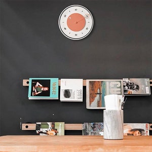 Modern Wall Clock With a Rotating Disc, Glass Cover & Silent, Non ...
