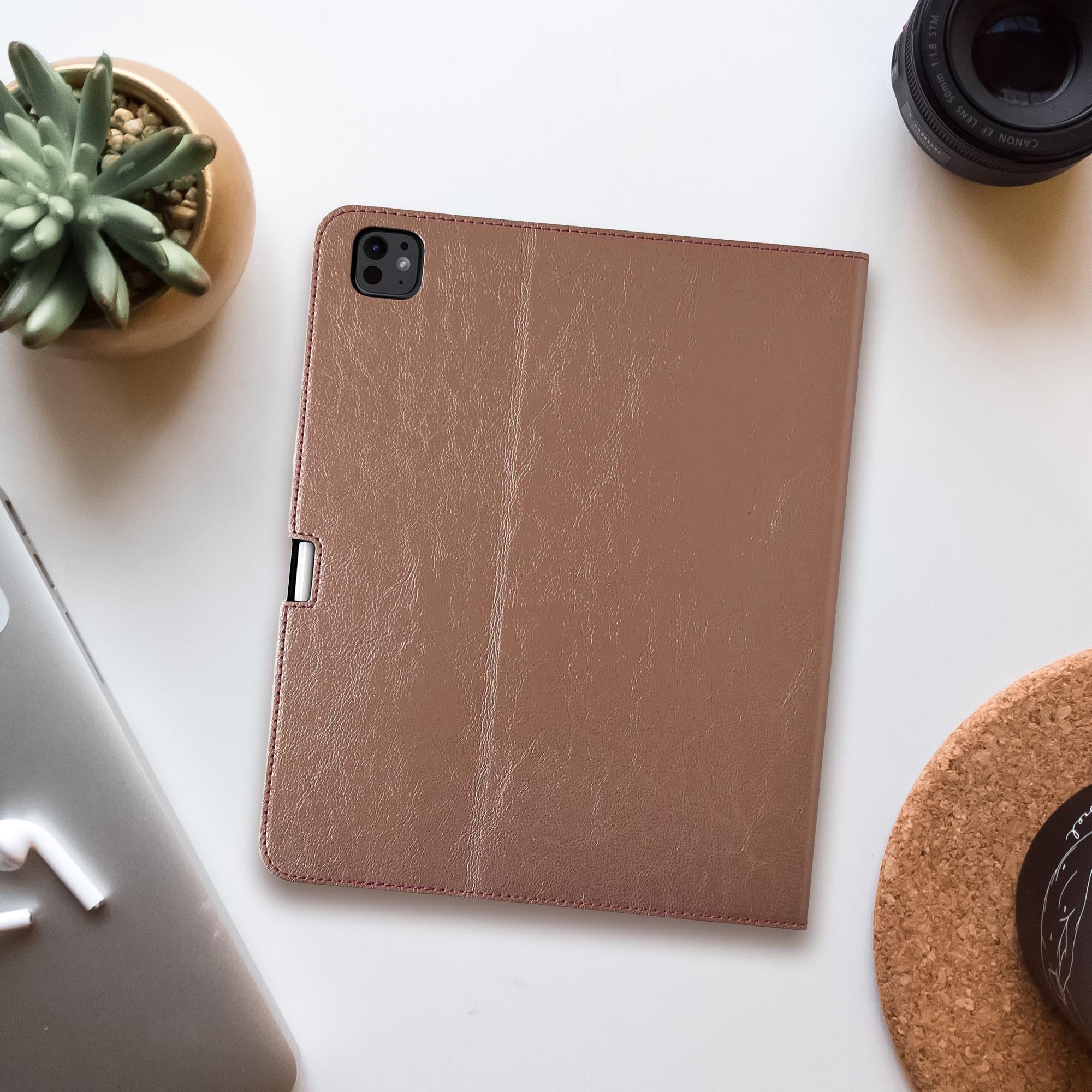 Echtleder Hülle Für IPad Pro 11 Zoll M4 (2024) - Mit Wake/Sleep-Funktion, Braun
