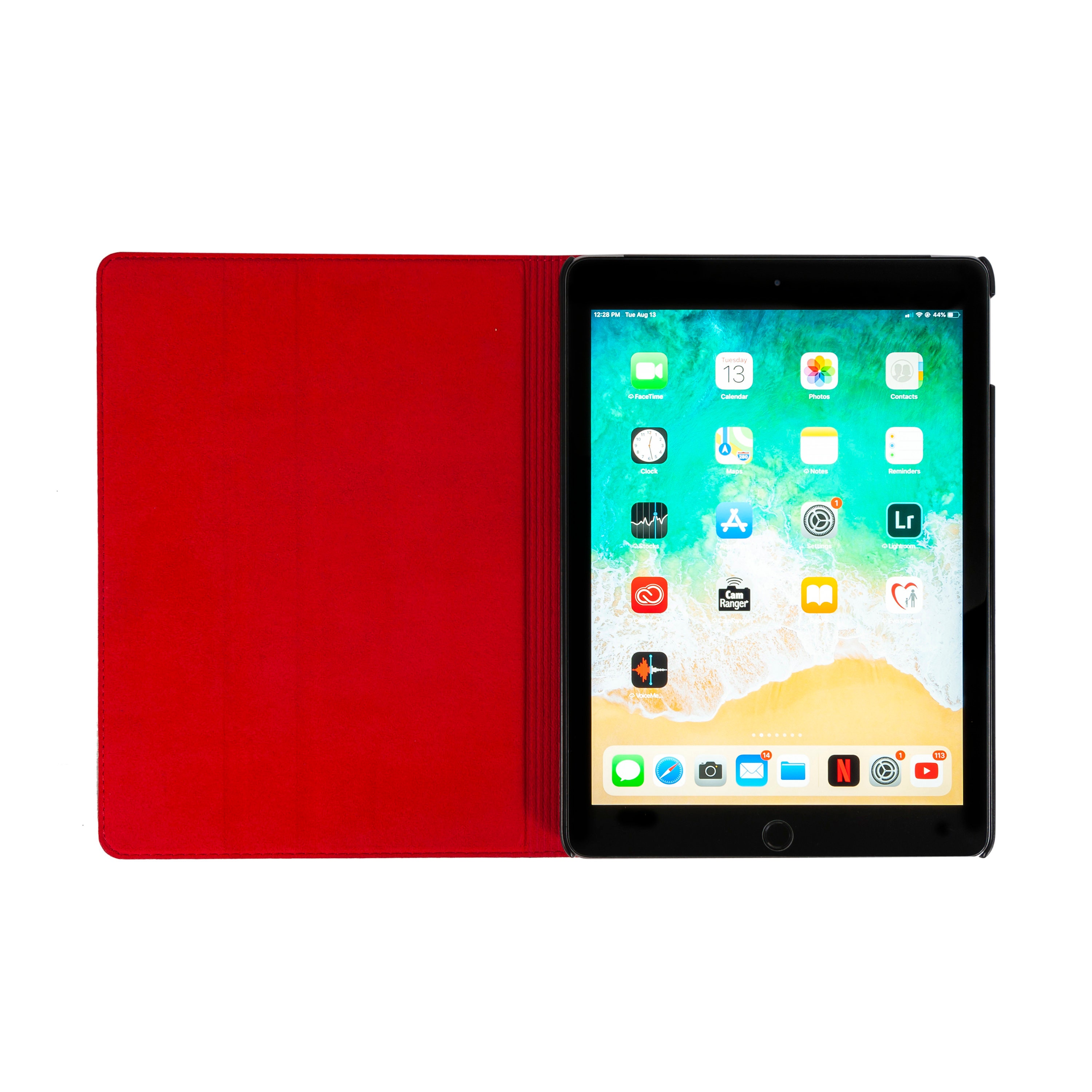 IPad 10.2インチ 第9世代 レザーケース - 2021年モデル - レッド 本