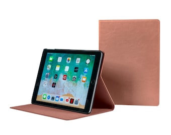 iPad 10.2" Rose Gold Case - 8th Generation - 2020 Model - Genuine Leather Cover - With/Without Pencil Holder - With Sleep-Wake