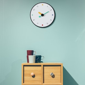 Modern Wall clock with Glass Cover & Silent, Non Ticking Movement (Free Shipping in the US)