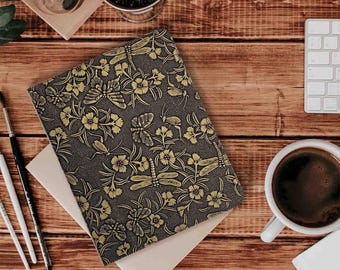 Funda de piel para iPad Air de 13" (M4) - Año: 2026 - Con soporte para Apple Pencil - Piel auténtica marrón fina - Función de encendido/apagado automático - Para los modelos A3461 y A3462