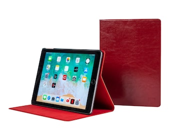 IPad Air 2 Leather Case - Cover - Red Genuine Cowhide Leather