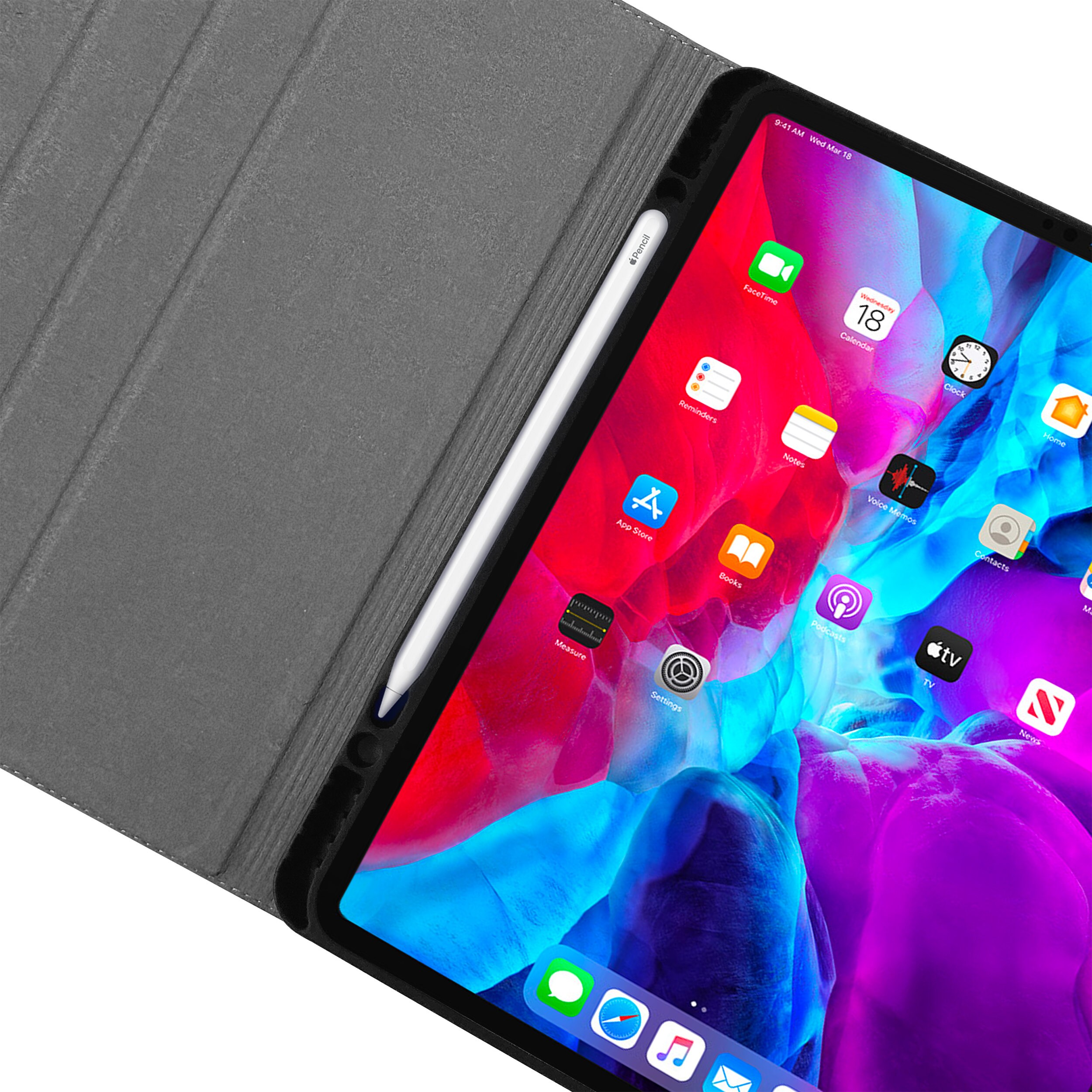 10.9インチ iPad Air 4 レザーケース - ペンシルホルダー付き - iPad