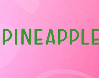 Pineapple Font with Characters, OTF, Actual Font File, Cricut, Silhouette, Hashtag, TTF, Brush font, Modern font,Instant download