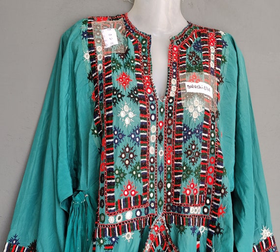 antique dress, Afghani Embroidery Traditional Boh… - image 3