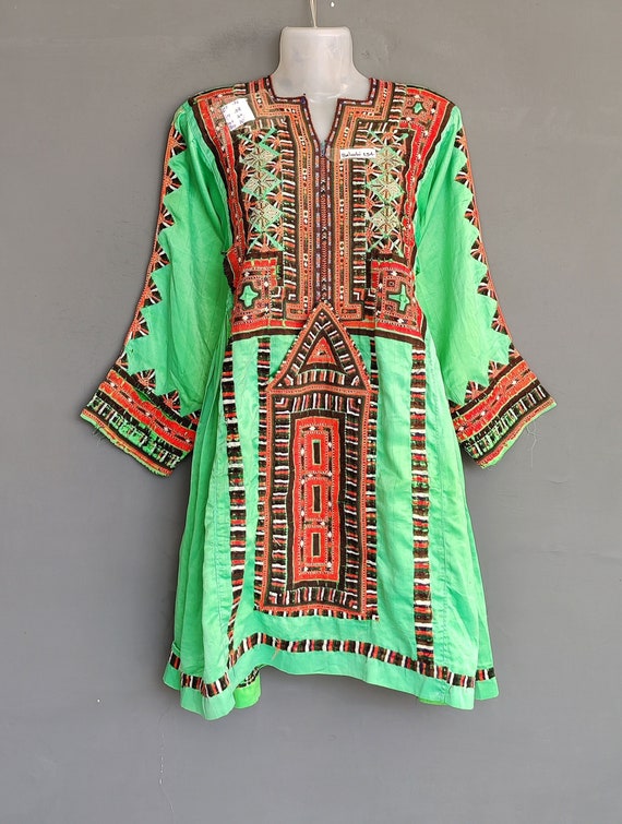 Ethnic Dress, Hand Embroidery, Kuchi Afghani Tunic