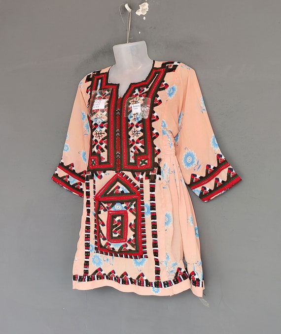 Vintage embroidery Tribal Baluchi Dress Hand Embr… - image 4