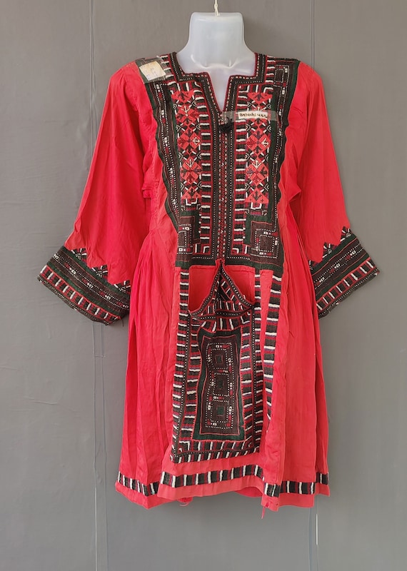 Baluchi dress,afghan embroidered boho's gypsy ant… - image 1