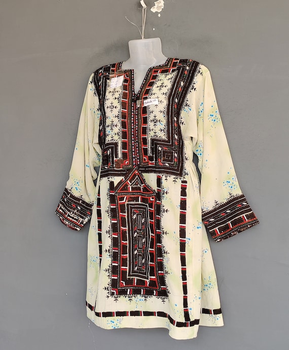 vintage pakistan afghan dress hand embroidery mir… - image 4