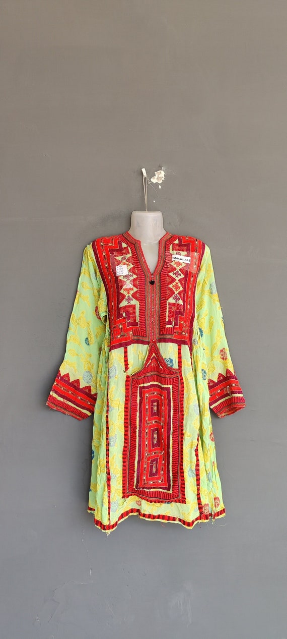 Baluchi dress,afghan embroidered boho's gypsy ant… - image 1