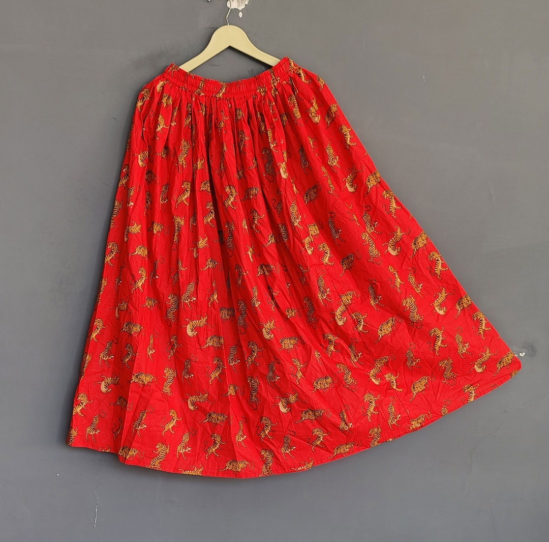 Indian Cotton Skirts Handmade Summer Midi Skirt Assorted Etsy UK