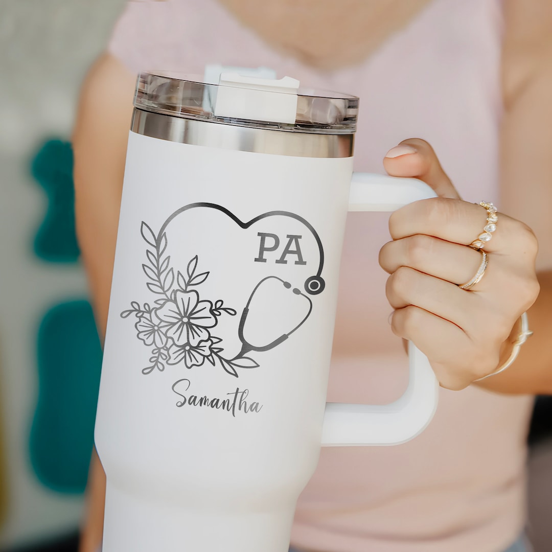Personalized 40oz Tumbler for Physicians Assistant, Custom PA Laser