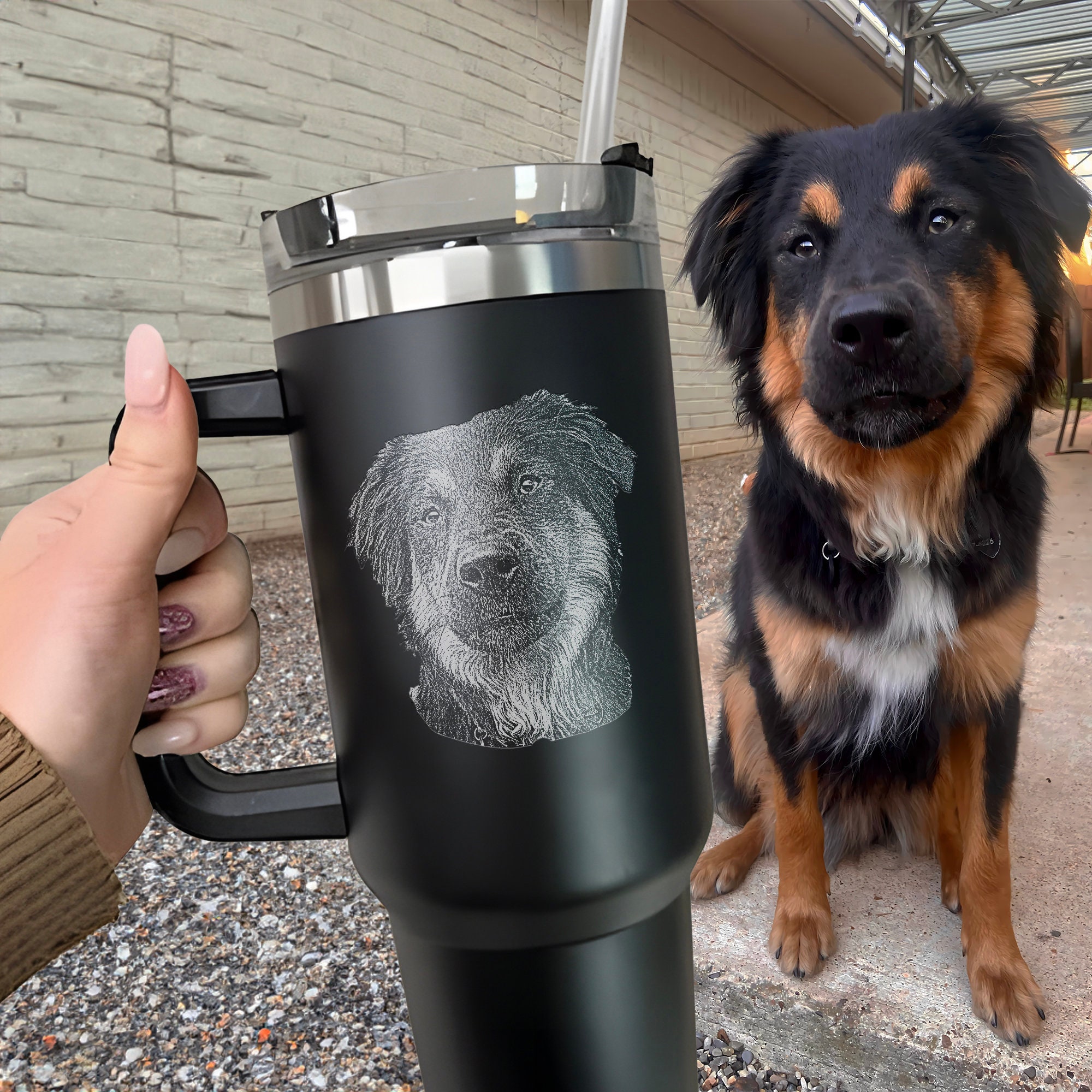 Yeti Laser Engraved Authentic Tumbler ROTTWEILER Dog Mom 