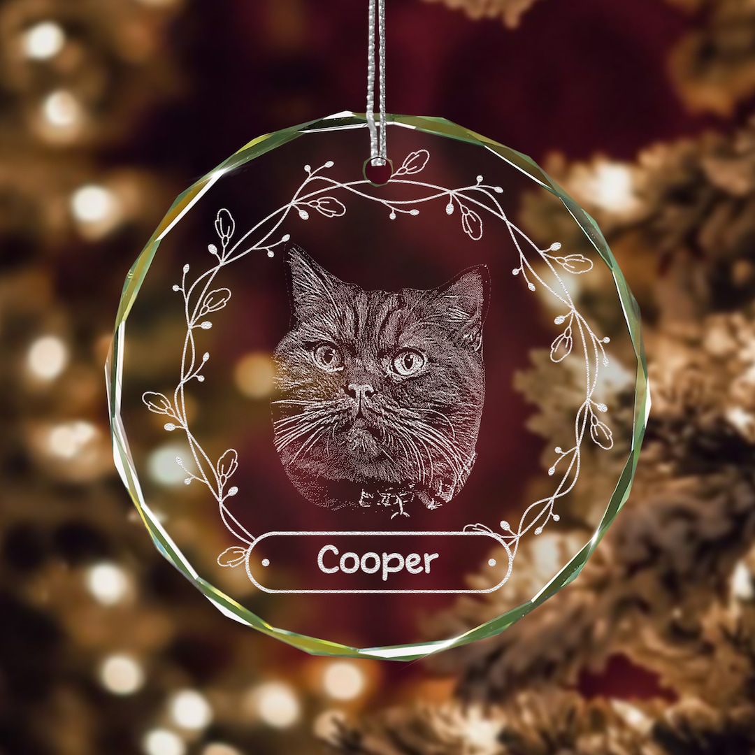 Personalized Pet Memorial Glass Ornament, Pet Sympathy Gifts, Loss of
