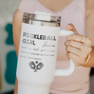 Personalized Pickleball 40oz Tumbler Gifts, Custom Pickleball Girl Definition Engraved Cup, Pickleball Sport Gift, Funny Pickleball Gift