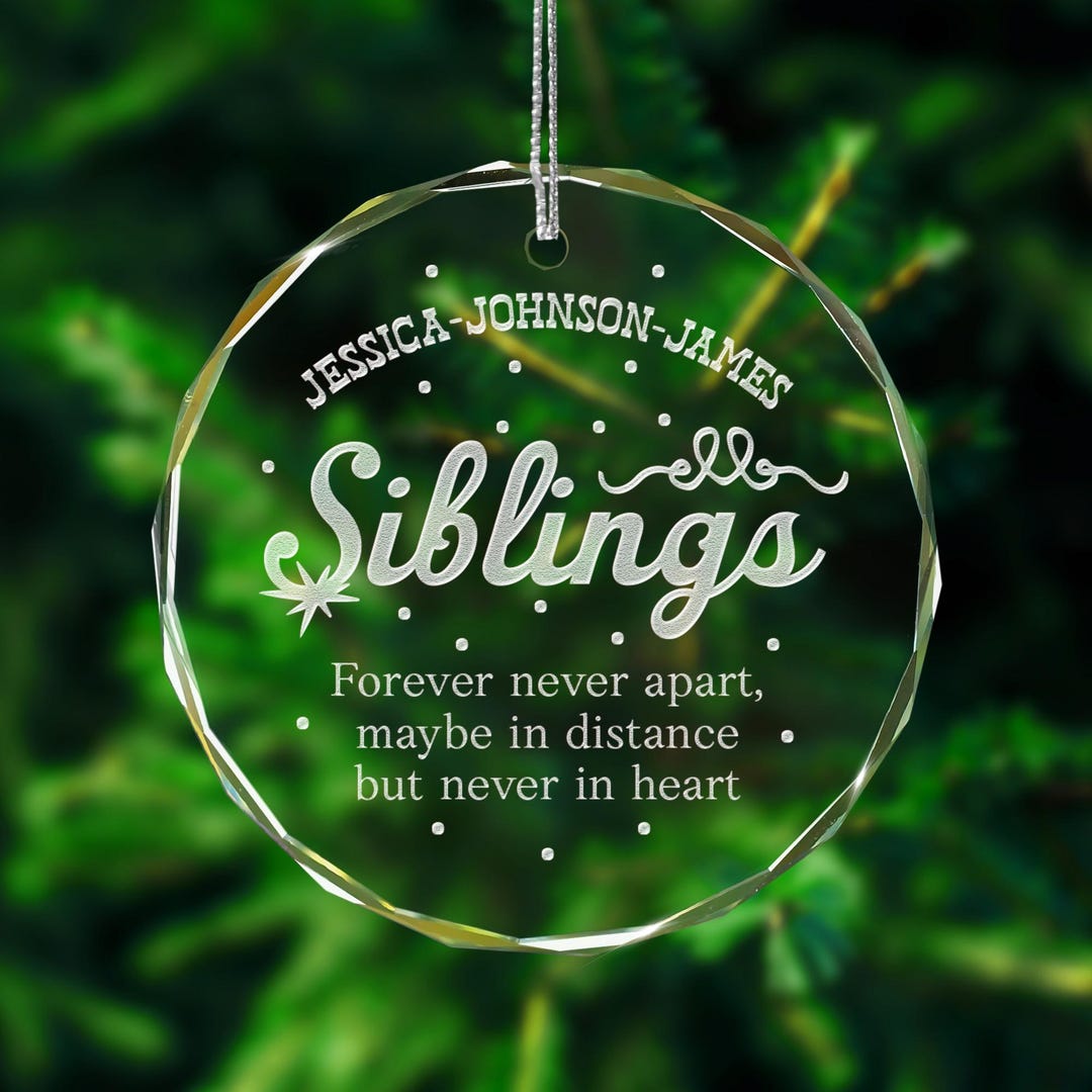Personalized Christmas Siblings Ornament, Custom Brother & Sister Gifts, Family Keepsake 2024 - Etsy