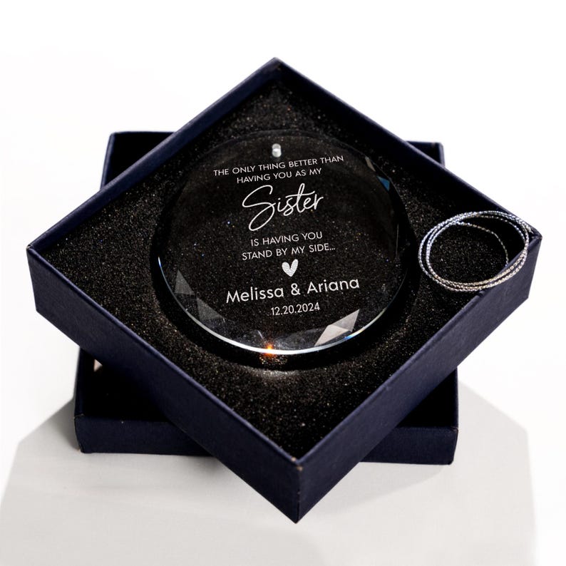 Custom Maid of Honor Wedding Ornament, Wedding Proposal Gift for Sister