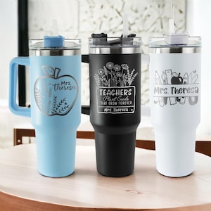 Personalized Teacher 40oz Tumbler Gifts, Custom Teacher Engraved Cup, Teacher Appreciation Gift, Gifts For Teacher Appreciation Week