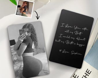 Custom Boudoir Photo Metal Wallet Card - Personalized Photo Wallet Insert Card, Valentine's Day Gifts for Boyfriend, Gift for Him