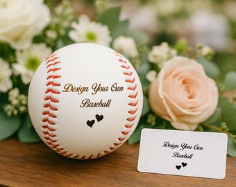 Personalized Design Your Own Baseball, Custom Wedding Baseball Balls with Your Handwriting Message, Engraved Logo Baseball Christmas Gift