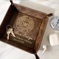 Custom College Logo Graduation Leather Tray - Personalized Grad Gift for Graduates To Celebrate Your Hard Work, Class of 2025