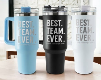 Personalized Christmas Gifts for Coworkers, Custom Employee Appreciation Gift, Custom Best Team Ever Engraved 40oz Tumbler