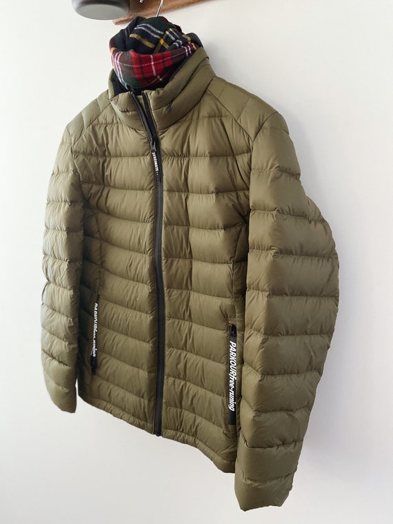 Forest green puff jacket