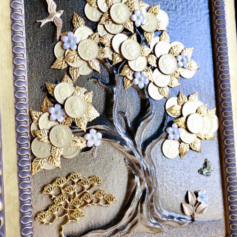 Coin Tree Frame Money Tree - Etsy