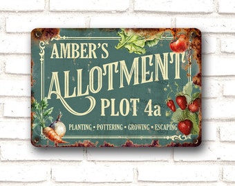 Allotment Sign, Gardening Gift, Metal Printed Sign